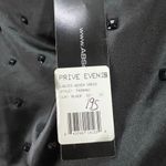 Allen Schwartz ABS Dress Womens 12 Black One Shoulder Blouson Jeweled Dark Fairy Photo 11