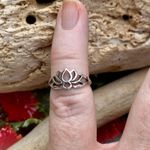 Sterling Silver Lotus Flower Toe Ring Photo 0