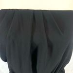 Iris black strapless pleated wide leg jumpsuit size medium Photo 2