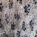 Brandy Melville Light Pink Smocked Floral Crop Top Photo 4