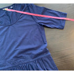 Lands' End Minimalist Everyday Navy Blue Jersey Knit Fit & Flare Dress M/T 10-12 Photo 12