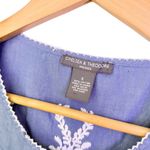 Chelsea & Theodore Embroidered Short‎ Dress Womens S Cotton Casual Blue BOHO Photo 3
