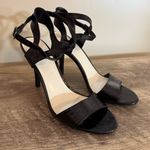 a.n.a  Black Strappy Heels Shoes Women’s Size 7.5 Buckle Open Toe Formal Date Night Photo 1