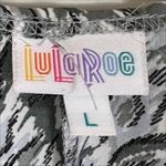 LuLaRoe NWOT Lindsay Kimono Green Black Blue and White Print Size Large Photo 4