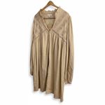 Umgee USA Boho Lace Trimmed Tiered Button Front Maxi Dress Beige 2XL Photo 3