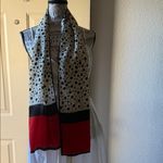 Bill Blass  Black and Red Polka Dot Scarf Photo 5