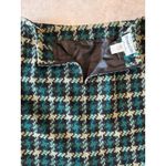 Pendleton Wool Skirt Size 10 Houndstooth Tweed Teal Black Vintage Made in USA Photo 5