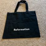 Reformation  small black logo tote Photo 1