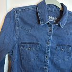 Gap Dark Blue Denim Classic Western Shirt Photo 4