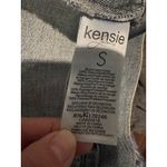 Kensie Jeans Vintage Luxe Jean Jacket Sleeve Quilted Sleeves Size Small Western Blue Photo 3