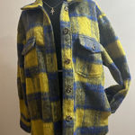 Oversized Plaid Shacket Yellow Photo 0