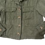 Nicole Miller  Vintage Look Linen Blend Button Down Jacket, Sz S Photo 1