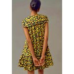 Maeve Anthropologie Collared Poplin Swing Mini Dress Black Yellow DaisyXS Size XS Photo 1