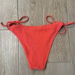 Aerie  Coral Ribbed Tie-Side Bikini Bottom Photo 6