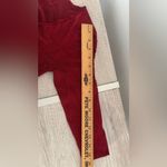 Zac Zac Posen Dress Ruffle Peplum Waist Stretch Knit Slinky 2000s y2k Medium Red Photo 4