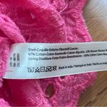 Free People  One Perla Eyelet Lace Off Shoulder Pink/Rose Crop Top Size S $88 Photo 4