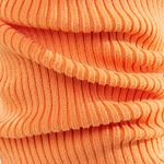 Bershka ribbed cropped long sleeve orange sweater top blouse with ring detail Photo 1