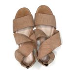 Eileen Fisher Kes Perforated Suede Wedge Sandal in Tan/Nude, Size 7.5 Photo 10