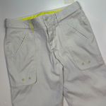 Armani Exchange Y2K AX White Cotton Blend Pants Bootcut Neon Trim Womens 4 Photo 2