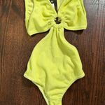 Nasty Gal  Lime Green BodySuit with Cutouts Sz 2 NWT Photo 0