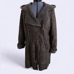 Monoreno  Gray Faux Fur & Suede Coat Photo 1