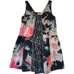 Rachel Roy 100% Silk Abstract Sleeveless Dress Tunic Pockets Sz 10 Fairy Art Photo 1