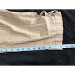 Fresh Khaki Cargo Tan Capri Pants Size 6 Mid Rise Pockets Zip Strappy Detail Photo 6