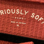 Aeropostale  Deep V Long Sleeve Waffle Cropped Drawstring Seriously Soft Size XL Photo 9