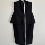 Finders Keepers  Black Peplum Pencil Skirt Dress Size Small Photo 2