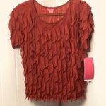 Sunny Leigh  Petite Small Short Sleeve Ruffled Top Photo 0