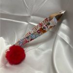 Handmade Shiba Inu and Cherry Blossom Floral Wristlet Keychain with Red Pompom Photo 6
