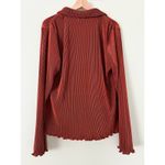 Anthropologie  Dolan Lettuce-Hem Buttondown Flare Cuff Women's Blouse Top Shirt Photo 7