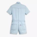 Levi's Heritage Denim Romper Shortsleeve Light Blue 100% Cotton C46 Photo 3