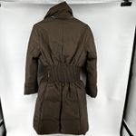 Max Mara Clasp Parka Jacket Winter Goose Down Puffer Mid Length Ruched Brown 8 Photo 8