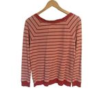 Victoria's Secret  MEDIUM LONG SLEEVE HENLEY PINK, WHITE & METALLIC STRIPE Photo 7