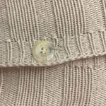 Vintage Sirio Italy Merino Wool Knit Beige Cream Button Fringe Cardigan Sweater Size L Photo 4