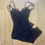 Dolce & Gabbana VTG Y2K D&G Corset Lace Up Satin Bra Black Midi Dress Sz 26 (XS) Photo 5