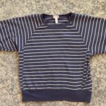 Isabel Maternity  by Ingrid & Isabel Striped Crewneck Sweatshirt Photo 2