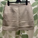 Hem & Thread  Beige Chevron Mini Skirt Photo 2
