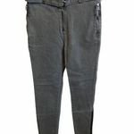 Lin Gray Moto Zipper Ankle Belted Jeans Size 24 Photo 0