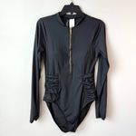 La Blanca  Island‎ Goddess Zip Up Long Sleeve Paddlesuit One Piece Swimsuit M Photo 3