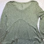 Honey Belle  Women's Rayon Blend Green Striped V-Neck‎ Relaxed Sweater Size Large Photo 4