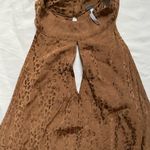 Young Fabulous and Broke YFB Lou Lou Sleeveless Brown Animal Print Silky Midi Slip Dress Size Medium Photo 3