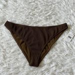 Good American  crinkle good basic cheeky bikini bottom mocha001 size 7/8 Photo 0