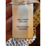 Rebecca Taylor Shirt Women Large Blue White Linen Floral hort Sleeve Tee Boho Photo 8