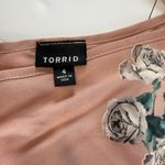 Torrid Pink Floral Print Surplice Babydoll Short Sleeve Tie Back Top Size 4X Photo 7