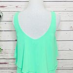 Iris Mint Green Layered Flounce Festival Crop Top Tank Top Size Small Photo 8