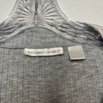 Victoria's Secret Victoria’s Secret Gray Ribbed Lace Trim Button Up Long Sleeve Top Shirt Sz Large Photo 2