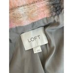 Loft NWOT  Plaid Double Breasted Coat Pink Gray Wool Blend Gorpcore Outdoor Sz M Photo 8
