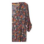 Democracy Floral Print Dress 3/4 Sleeve V Neck Pullover Womens Plus Size 1X Photo 2